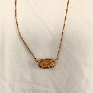 Kendra Scott rose gold pendant necklace